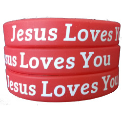 Rubberen armband Jesus Loves You