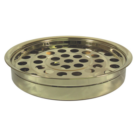 Sainte Cène Plateau en acier inoxydable - Couleur or - Pour 40 verres