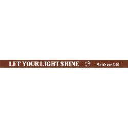 Bracelet en silicone - Serie Retro - Let Your light shine - Brown - Matthew 5:16