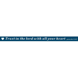 Bracelet en silicone - Serie Retro - Trust in the Lord with all your heart - Aqua - Proverbs 3:5-6