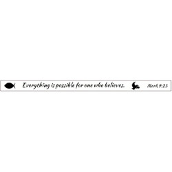 Bracelet en silicone - Serie Retro - Everything is possible for one who believes - White - Mark 9:23