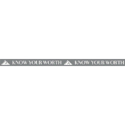 Silicone bracelet - Retro Series - Know your worth - Grey