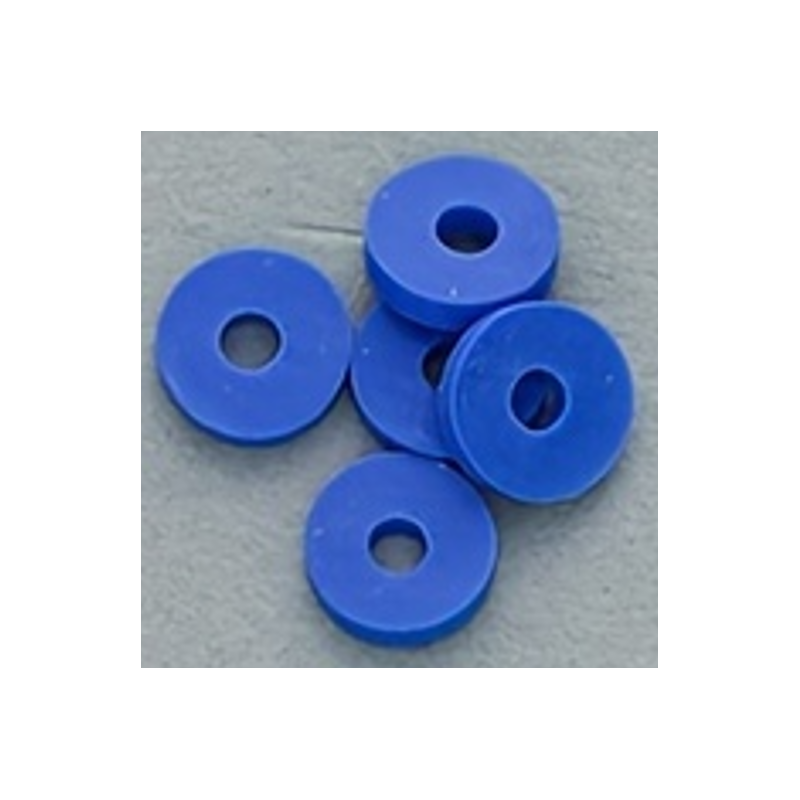 Platte kraal - Ring - Gentiaanblauw