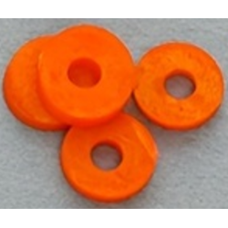 Platte kraal - Ring - Roodoranje