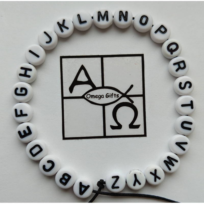 Flache Buchstabenperle – Auswahl von A bis Z