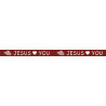 Silicon-Armband - Retro Serien - Jesus Loves You - Bordeauxrot