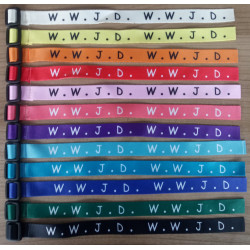 Wriststrap woven bracelet WWJD