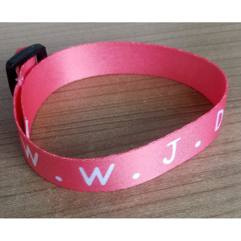 Bracelet en textile WWJD
