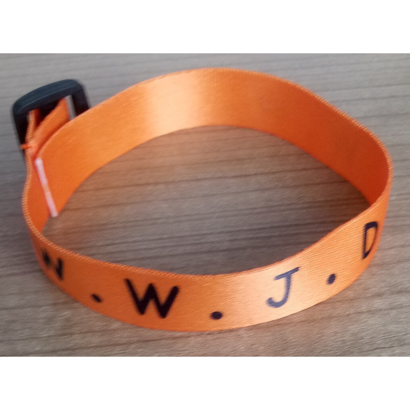 Bracelet en textile WWJD