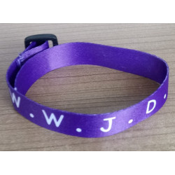 Stoffen armband WWJD