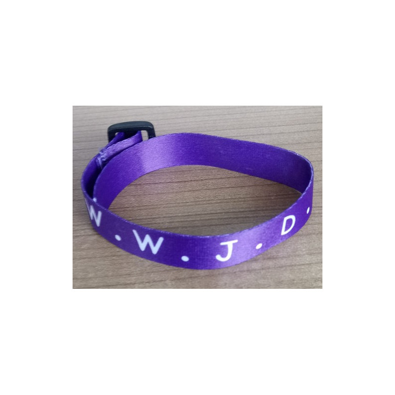Stoffen armband WWJD