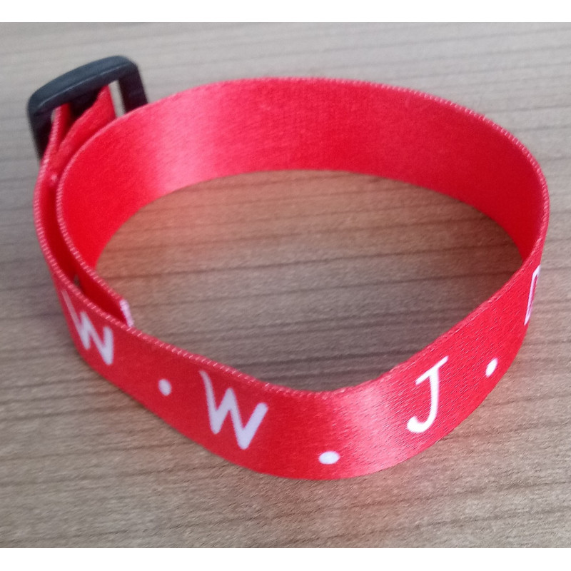 Stoffen armband WWJD
