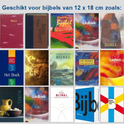 Bijbelhoes, geschikt voor standaard 12x18 cm bijbels